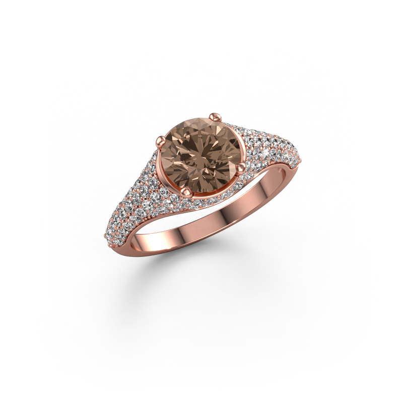 Bild von Verlobungsring Lovella 585 Roségold Braun Diamant 1.929 crt