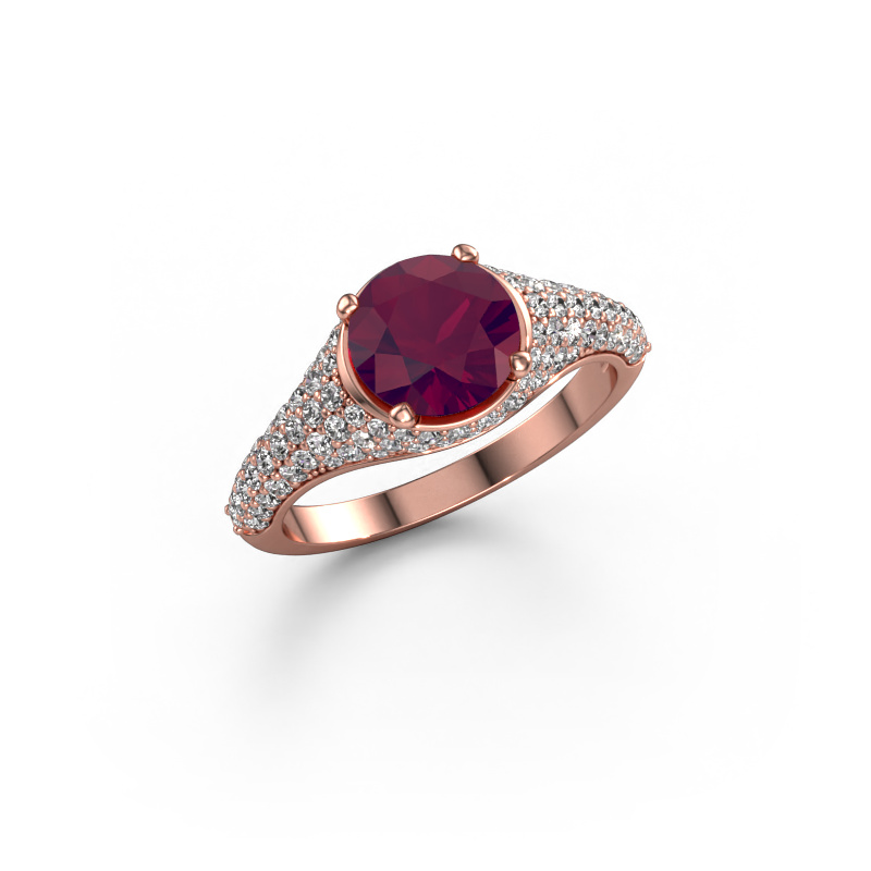 Image de Bague de fiançailles Lovella 585 or rose Rhodolite 7 mm