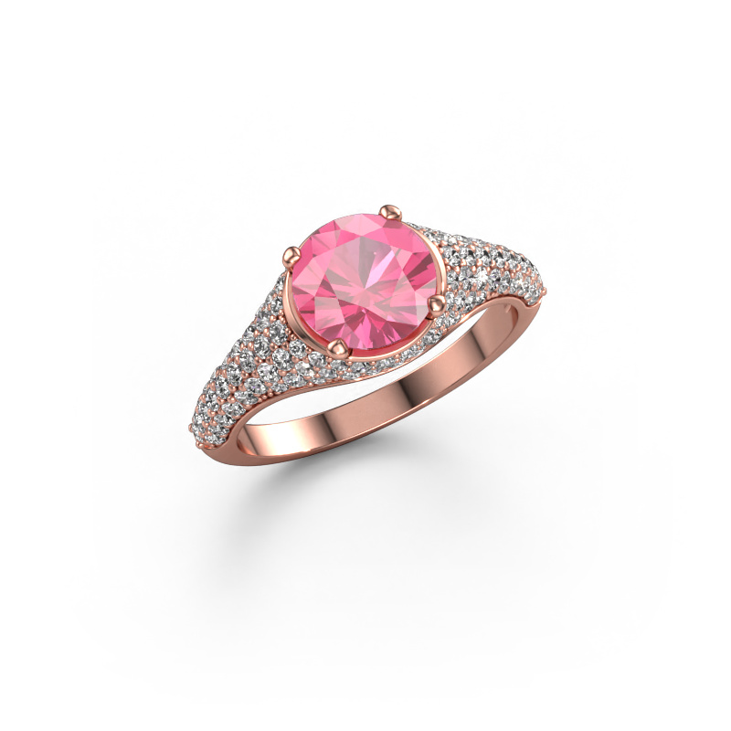 Image of Engagement ring Lovella 585 rose gold Pink sapphire 7 mm