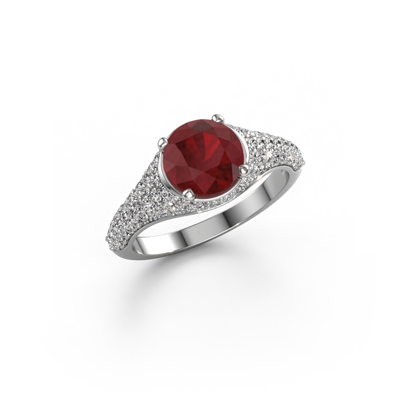 Image of Engagement ring Lovella 950 platinum Ruby 7 mm