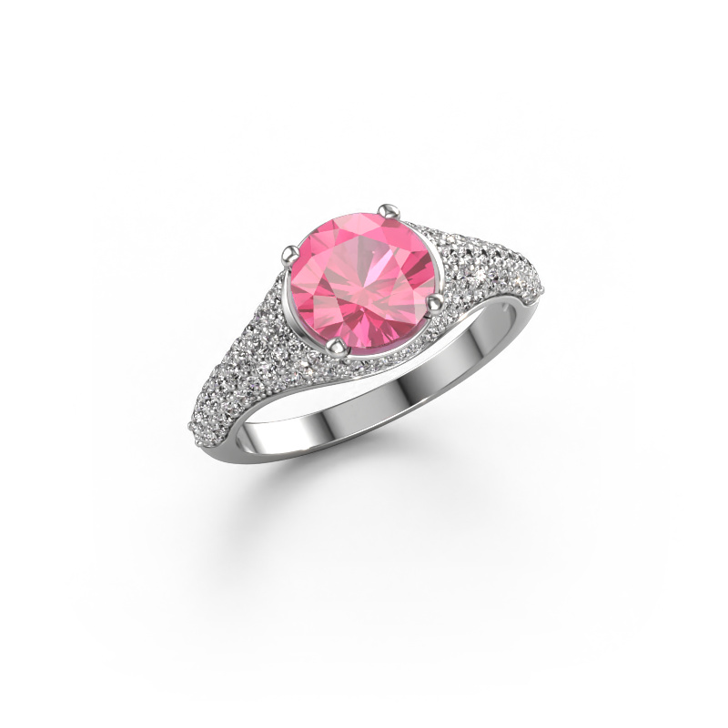 Bild von Verlobungsring Lovella 585 Weißgold Pink Saphir 7 mm