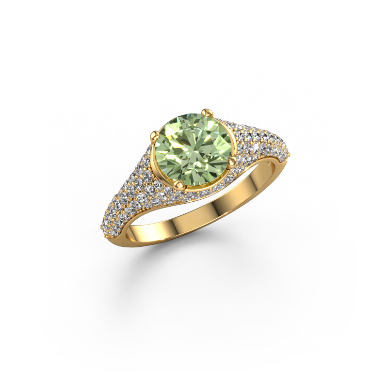 Bild von Verlobungsring Lovella 585 Gold Grüner Labor-Diamant 7 mm