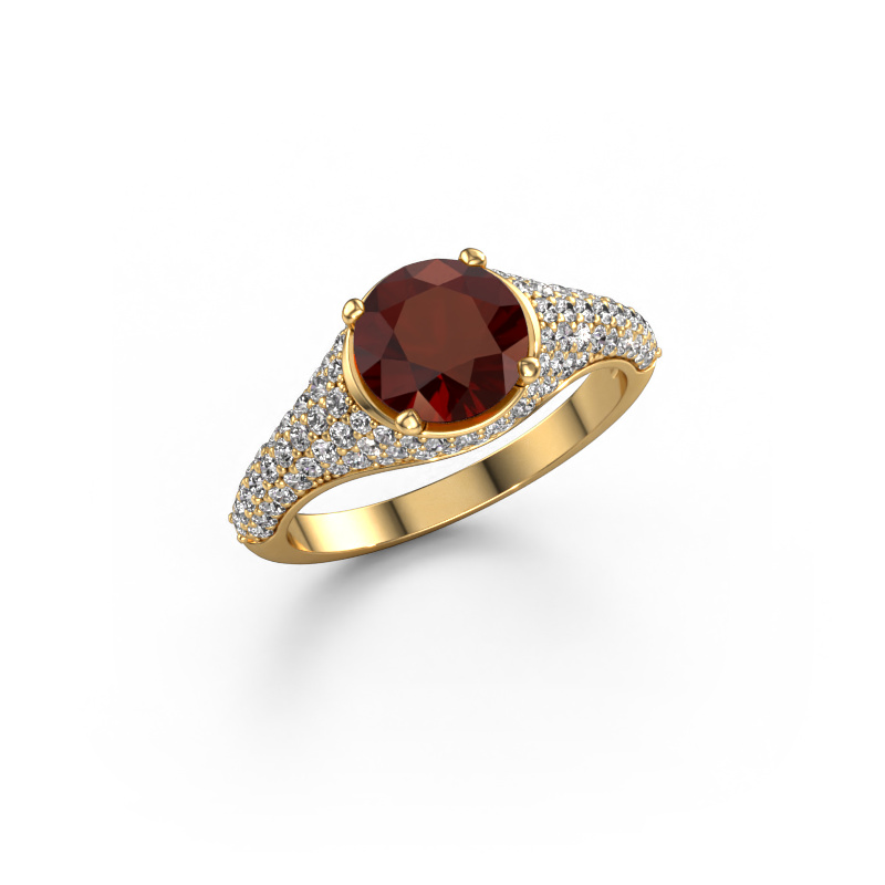 Image of Engagement ring Lovella 585 gold Garnet 7 mm