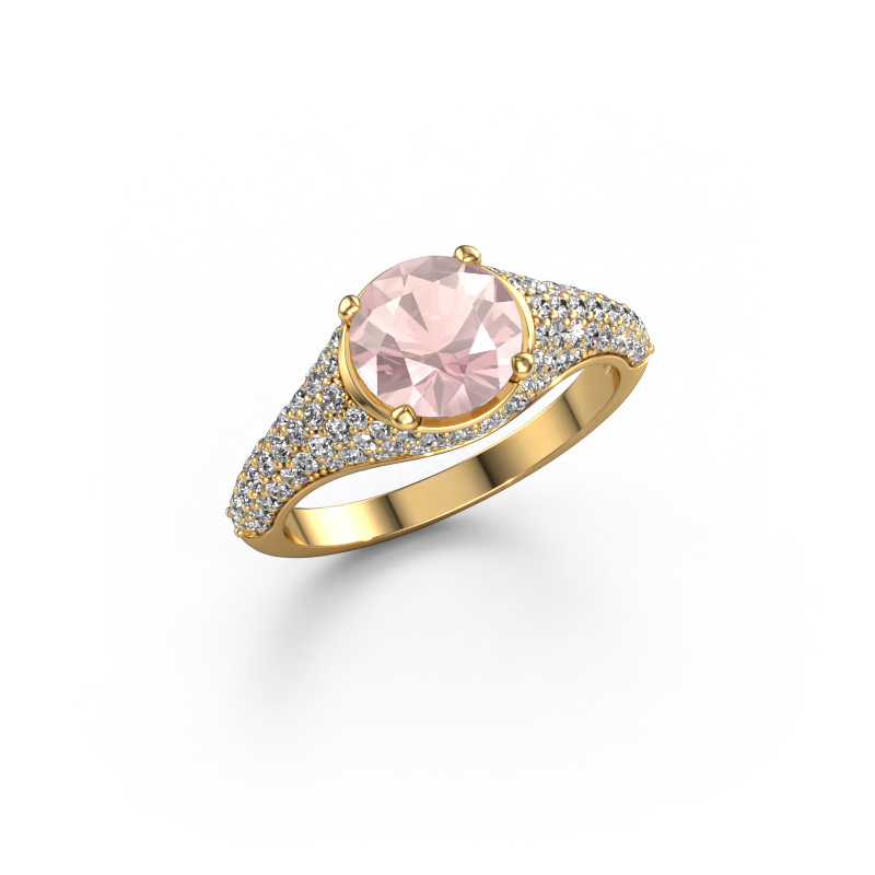 Image de Bague de fiançailles Lovella 585 or jaune Champagne morganite 7 mm