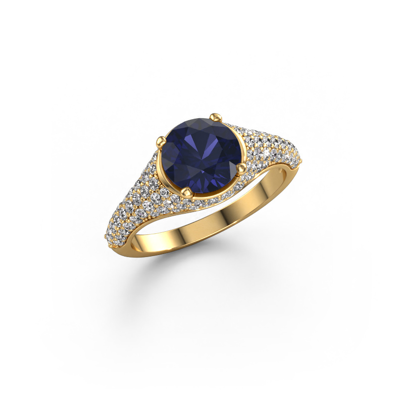 Image of Engagement ring Lovella 585 gold Sapphire 7 mm