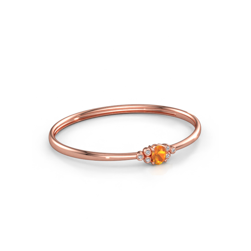 Bild av Armring Lucy 585 roséguld Citrin 8x6 mm