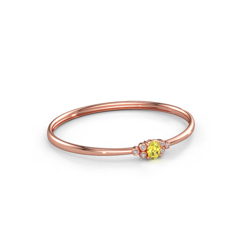 Bild av Armring Lucy 585 roséguld Gul labbodlad diamant 8x6 mm