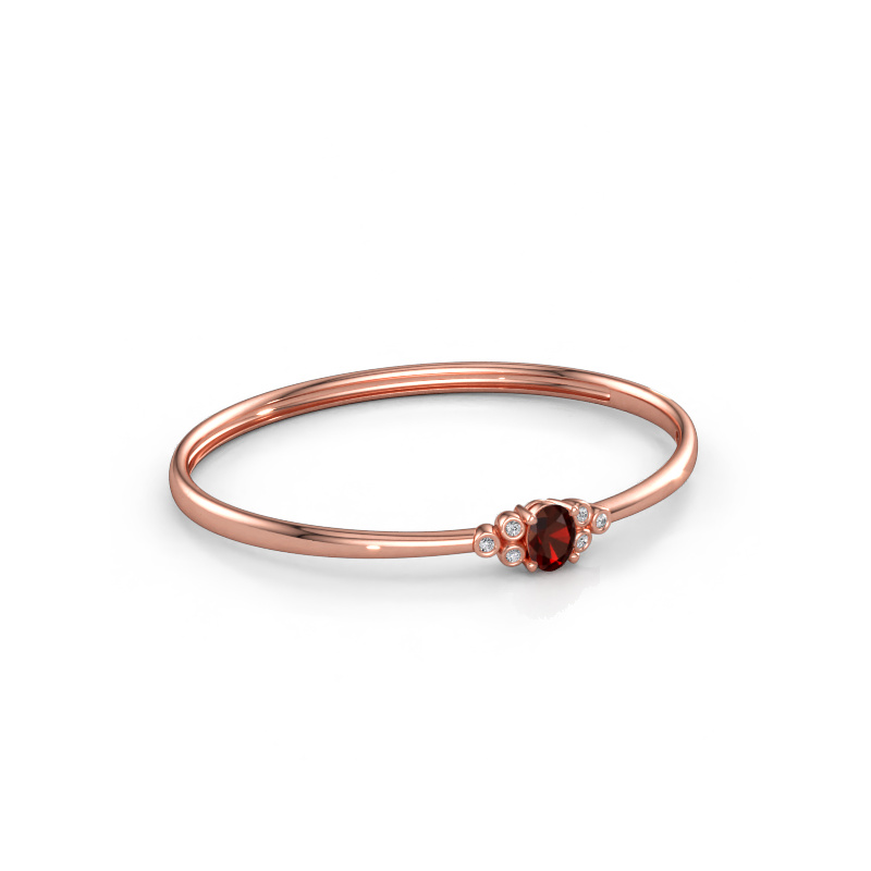 Bild av Armring Lucy 585 roséguld Granat 8x6 mm