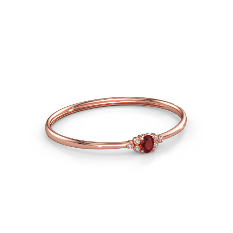 Bild av Armring Lucy 585 roséguld Rubin 8x6 mm