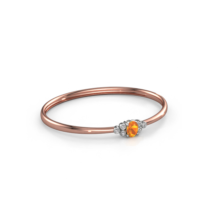 Image of Bangle Lucy 585 rose gold Citrin 8x6 mm