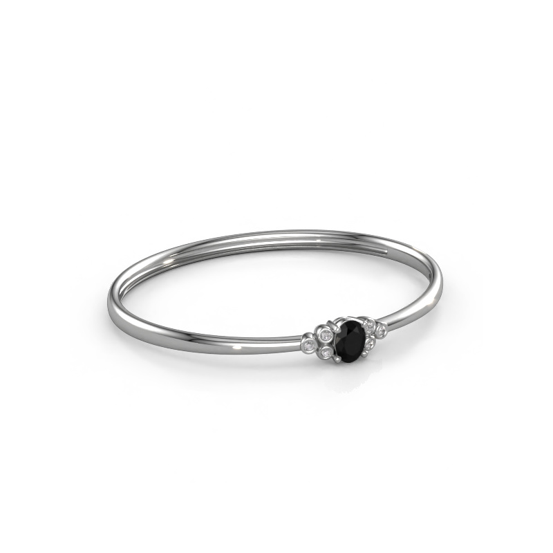 Image of Bangle Lucy 585 white gold Black diamond 1.52 crt