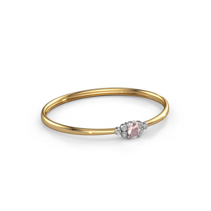 Bild von Armreif Lucy 585 Gold Morganit Champagner 8x6 mm