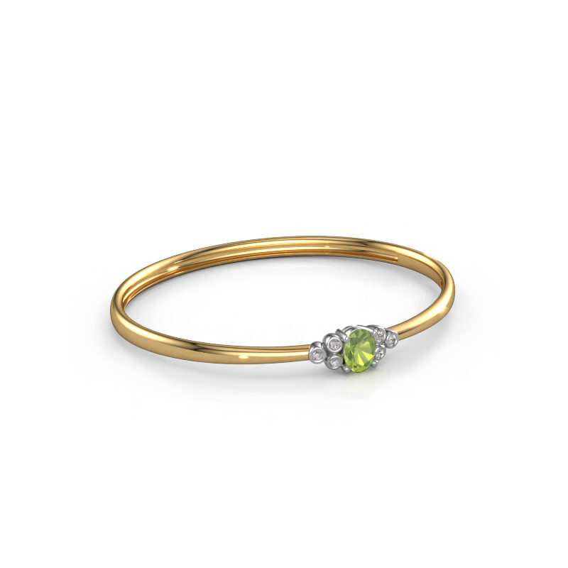 Image of Bangle Lucy 585 gold Peridot 8x6 mm