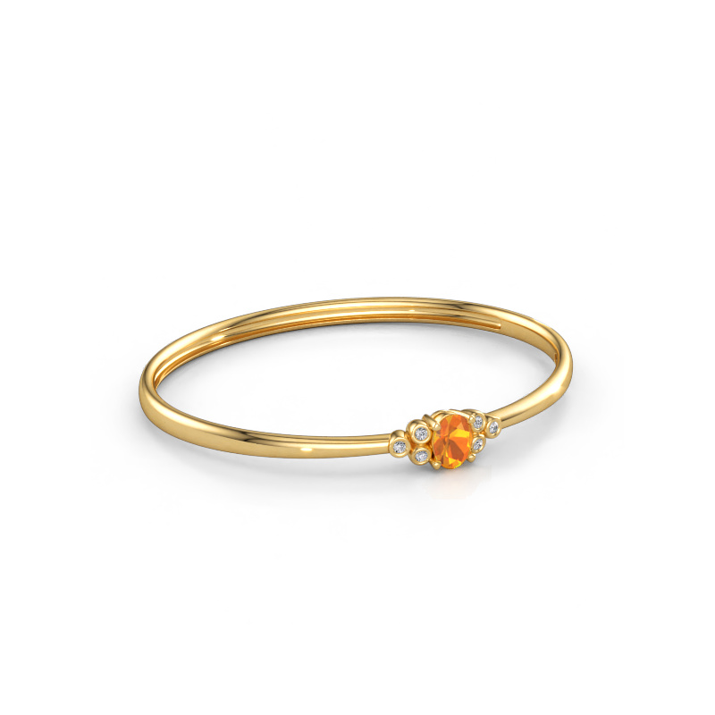 Immagine di Bracciale rigido Lucy 585 oro Citrino 8x6 mm