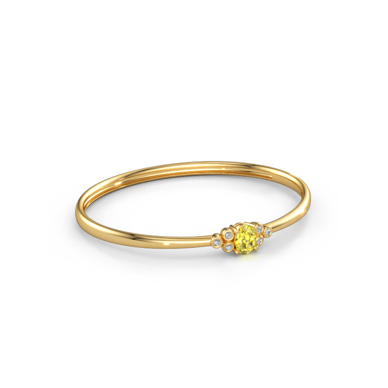 Bild av Armring Lucy 585 gult guld Gul labbodlad diamant 8x6 mm