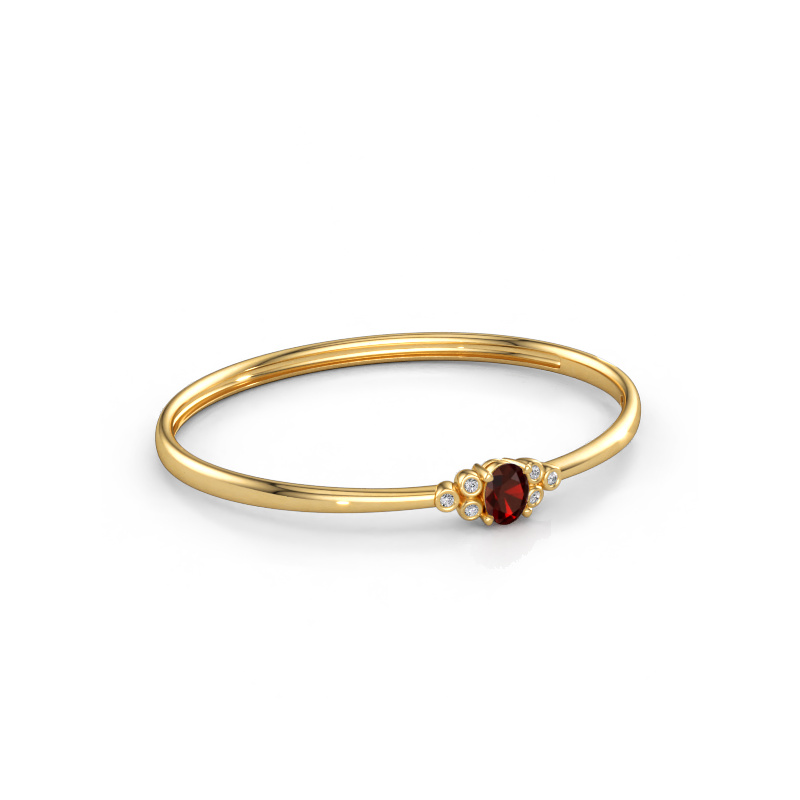 Immagine di Bracciale rigido Lucy 585 oro Granato 8x6 mm