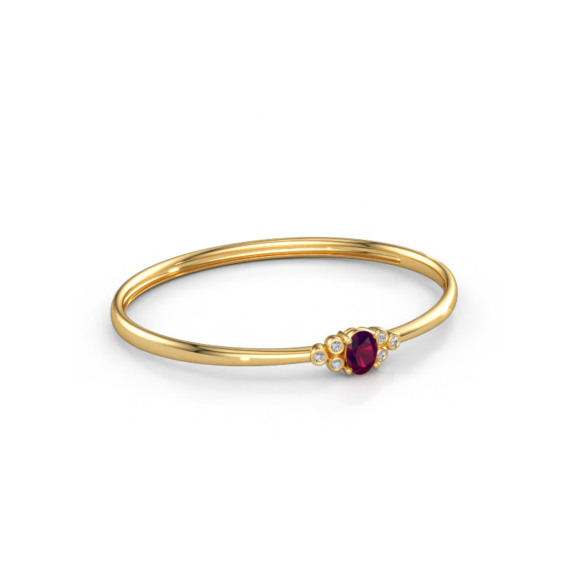 Immagine di Bracciale rigido Lucy 585 oro Rodolite 8x6 mm