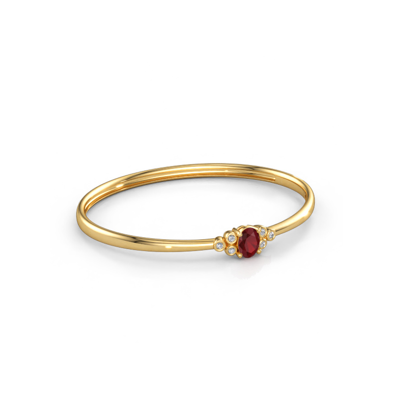 Bild av Armring Lucy 585 gult guld Rubin 8x6 mm