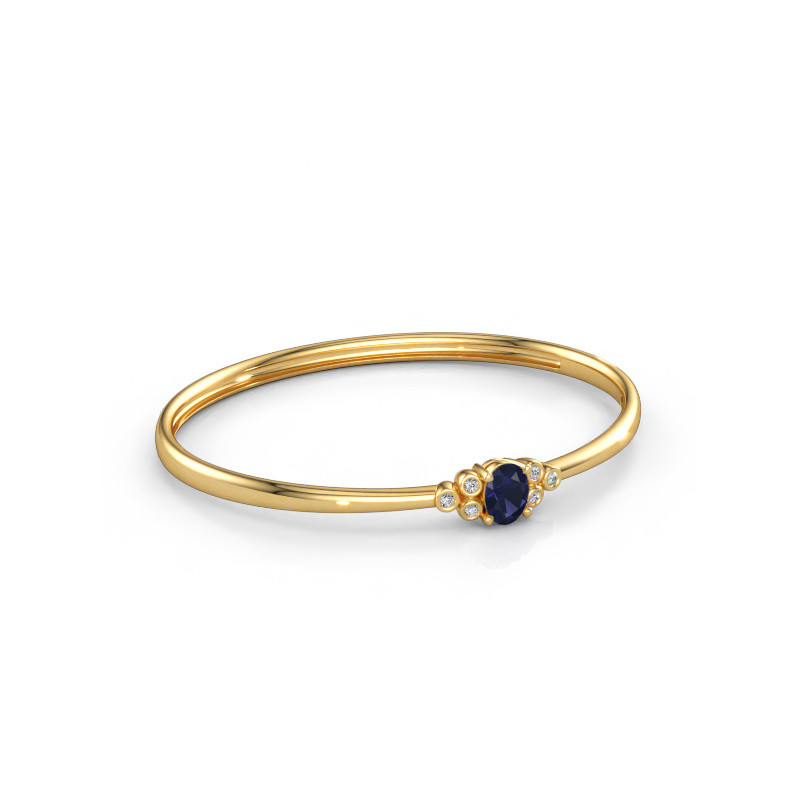 Immagine di Bracciale rigido Lucy 585 oro Zaffiro 8x6 mm