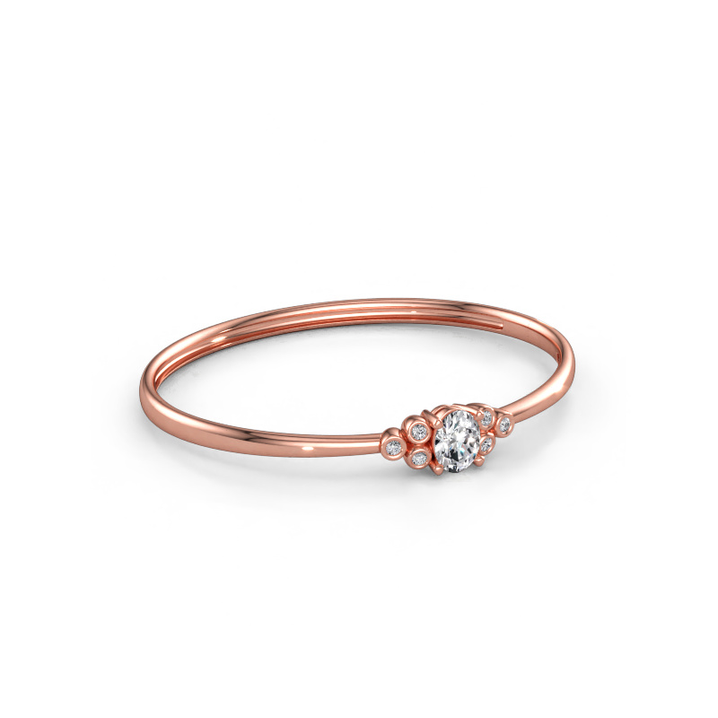 Immagine di Bracciale rigido Lucy 585 oro rosa Diamante lab grown 1.98 crt