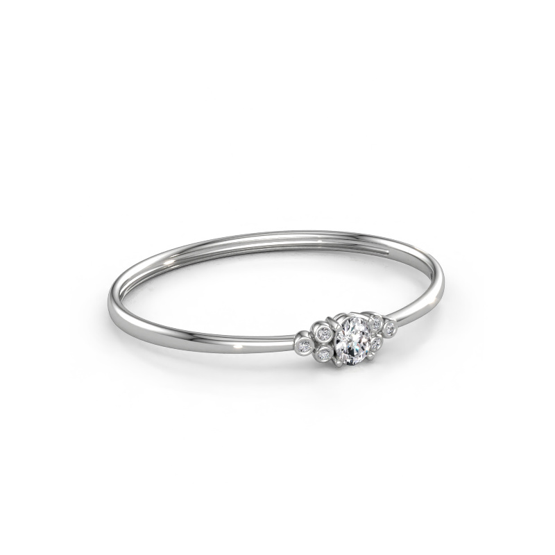 Immagine di Bracciale rigido Lucy 585 oro bianco Diamante lab grown 1.98 crt