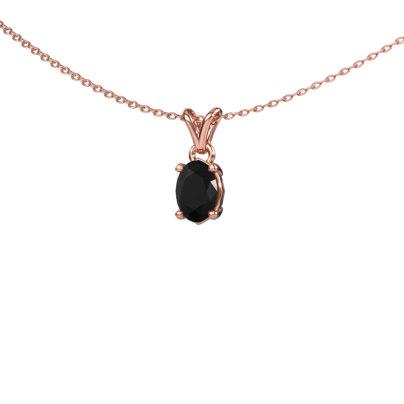 Image of Pendant Lucy 1 585 rose gold Black diamond 1.05 crt