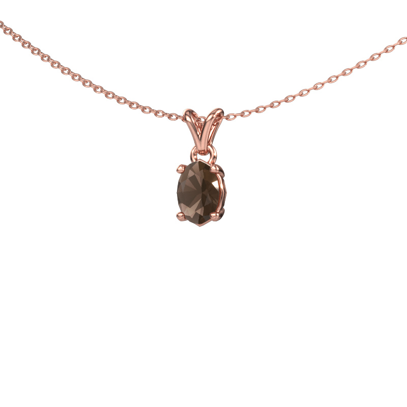 Image of Pendant Lucy 1 585 rose gold Smokey quartz 7x5 mm