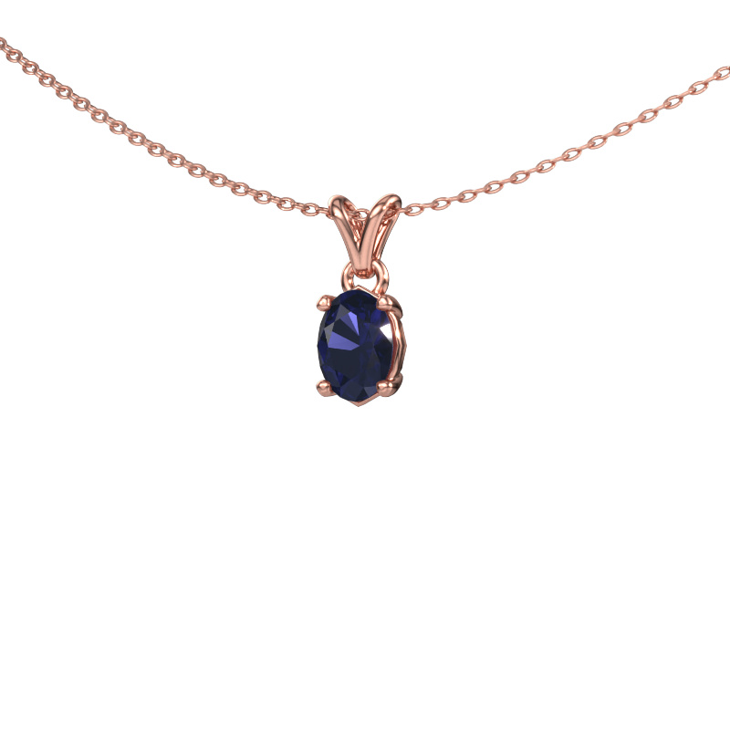 Image of Pendant Lucy 1 585 rose gold Sapphire 7x5 mm