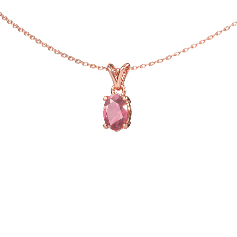 Bild av Hänge Lucy 1 585 roséguld Rosa turmalin 7x5 mm