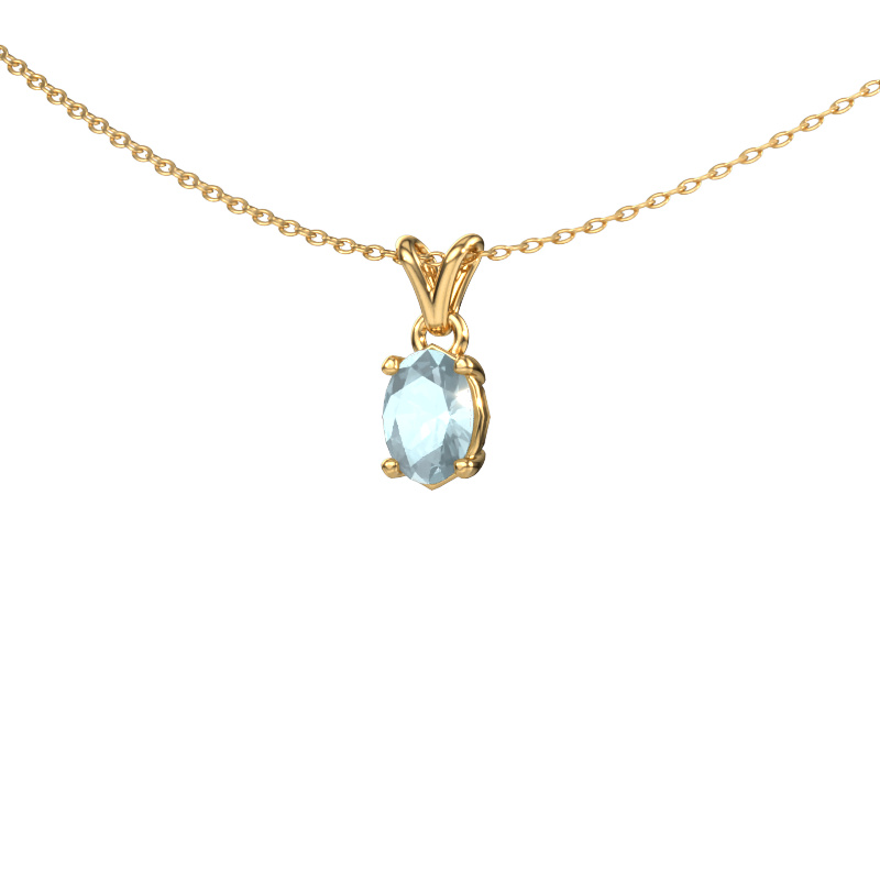 Image of Pendant Lucy 1 585 gold Aquamarine 7x5 mm