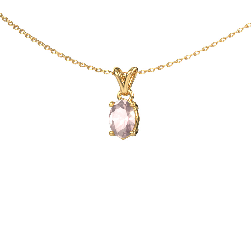 Image of Pendant Lucy 1 585 gold Morganite champagne 7x5 mm