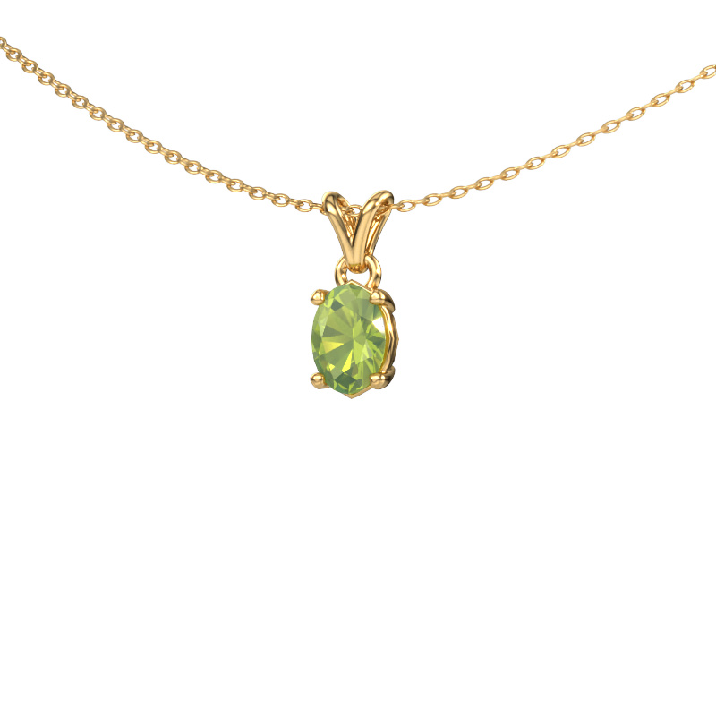 Image of Pendant Lucy 1 585 gold Peridot 7x5 mm