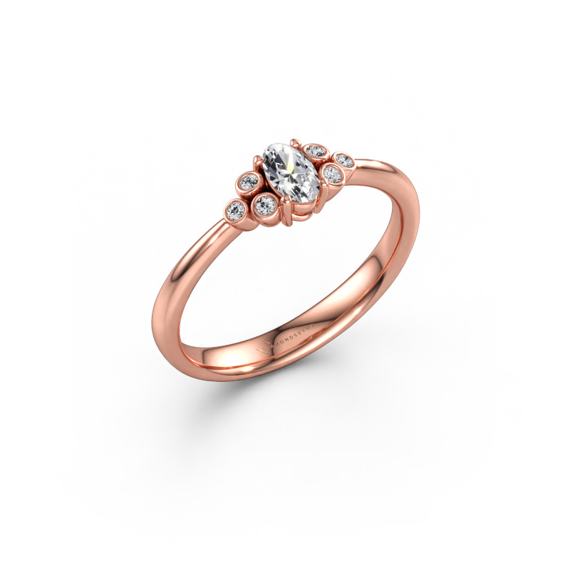 Immagine di Anello di fidanzamento Lucy 1 585 oro rosa Diamante lab grown 0.275 crt