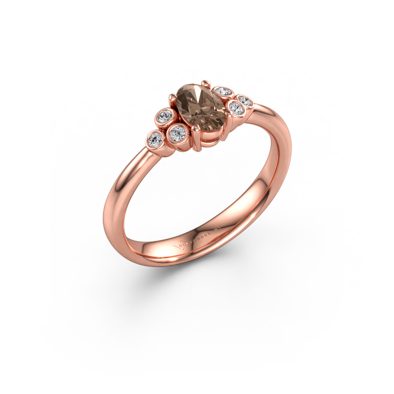 Image de Bague de fiançailles Lucy 1 585 or rose Diamant brun 0.472 crt