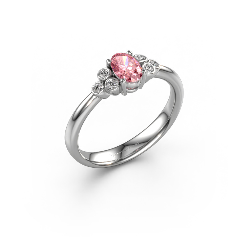 Bild von Verlobungsring Lucy 1 950 Platin Rosa Labordiamant 6x4 mm