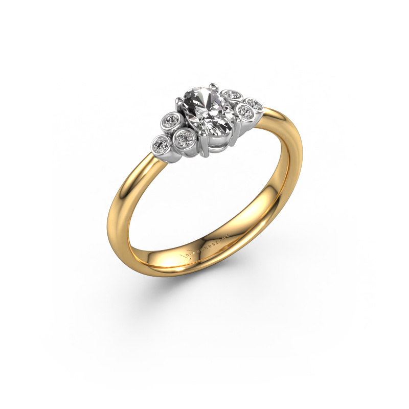 Image of Engagement ring Lucy 1 585 gold Zirconia 6x4 mm