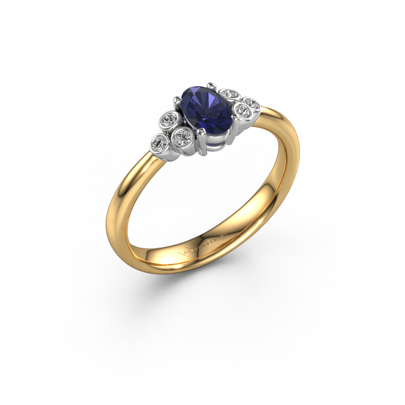 Image of Engagement ring Lucy 1 585 gold Sapphire 6x4 mm
