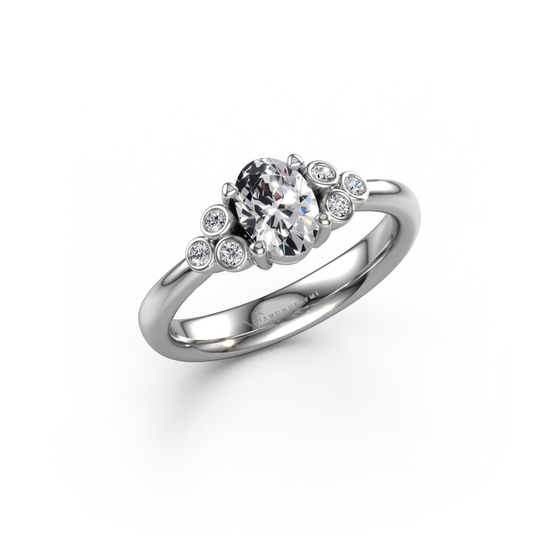 Image de Bague de fiançailles Lucy 1 585 or blanc Diamant 0.790 crt