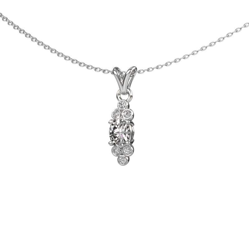 Image of Pendant Lucy 2 585 white gold Diamond 0.41 crt