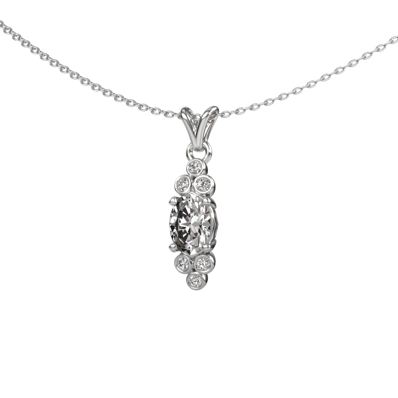 Image of Pendant Lucy 2 585 white gold Lab-grown diamond 0.790 crt