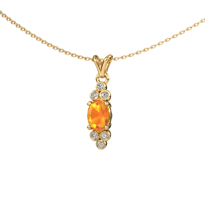 Image of Pendant Lucy 2 585 gold Citrin 7x5 mm