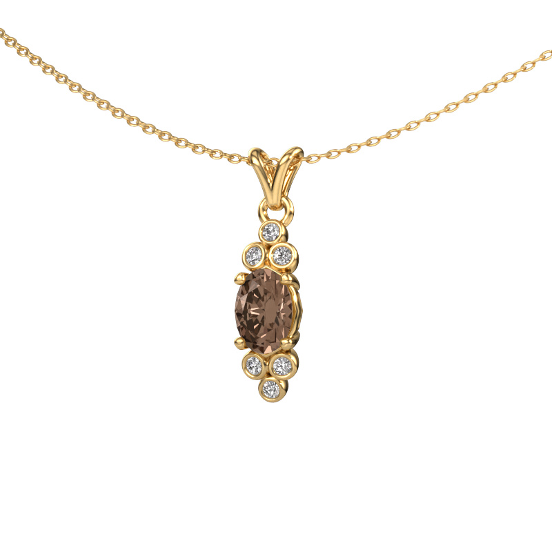 Image of Pendant Lucy 2 585 gold Brown diamond 0.790 crt