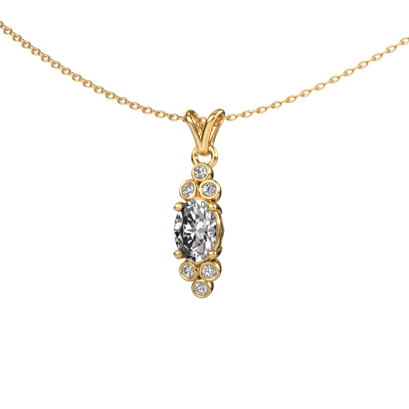 Image of Pendant Lucy 2 585 gold Zirconia 7x5 mm