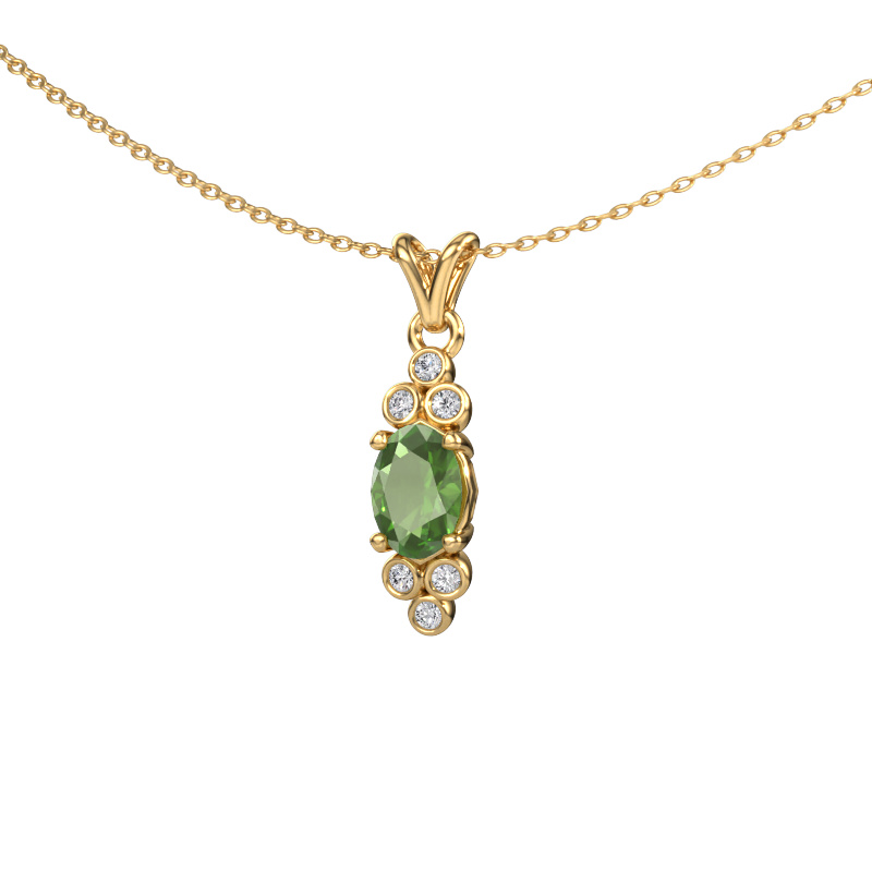 Bild von Anhänger Lucy 2 585 Gold Turmalin grün 7x5 mm