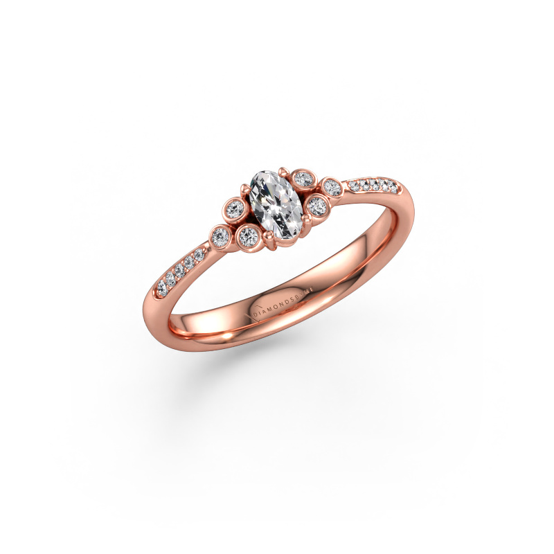 Immagine di Anello di fidanzamento Lucy 2 585 oro rosa Diamante lab grown 0.313 crt
