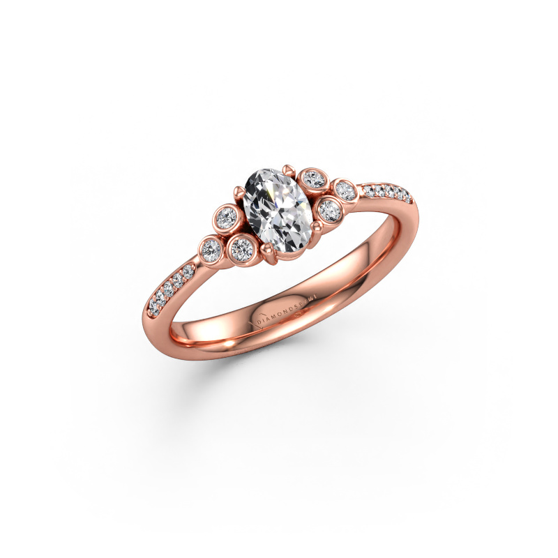 Bild av Förlovningsring Lucy 2 585 roséguld Labbodlad diamant 0.525 crt