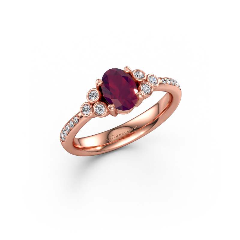 Bild av Förlovningsring Lucy 2 585 roséguld Rodolit 7x5 mm
