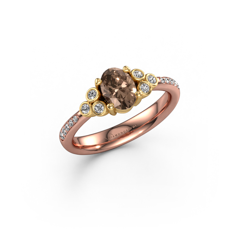 Bild von Verlobungsring Lucy 2 585 Roségold Braun Diamant 0.869 crt