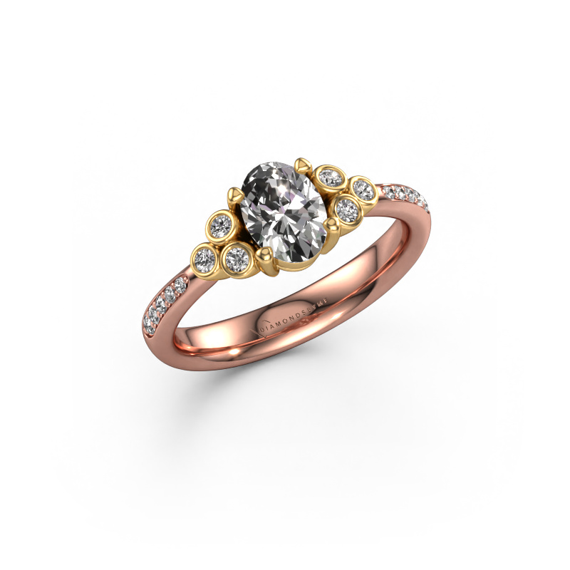 Image of Engagement ring Lucy 2 585 rose gold Lab-grown diamond 0.869 crt