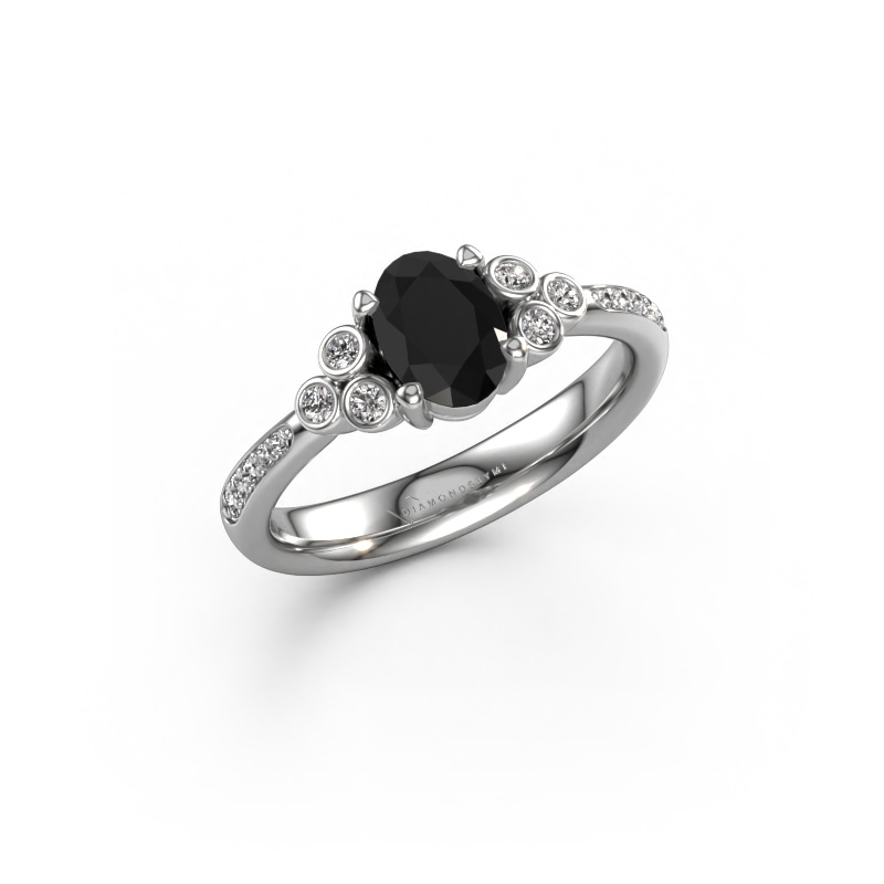 Image of Engagement ring Lucy 2 950 platinum Black diamond 1.219 crt